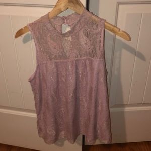 High neck flowy tank top